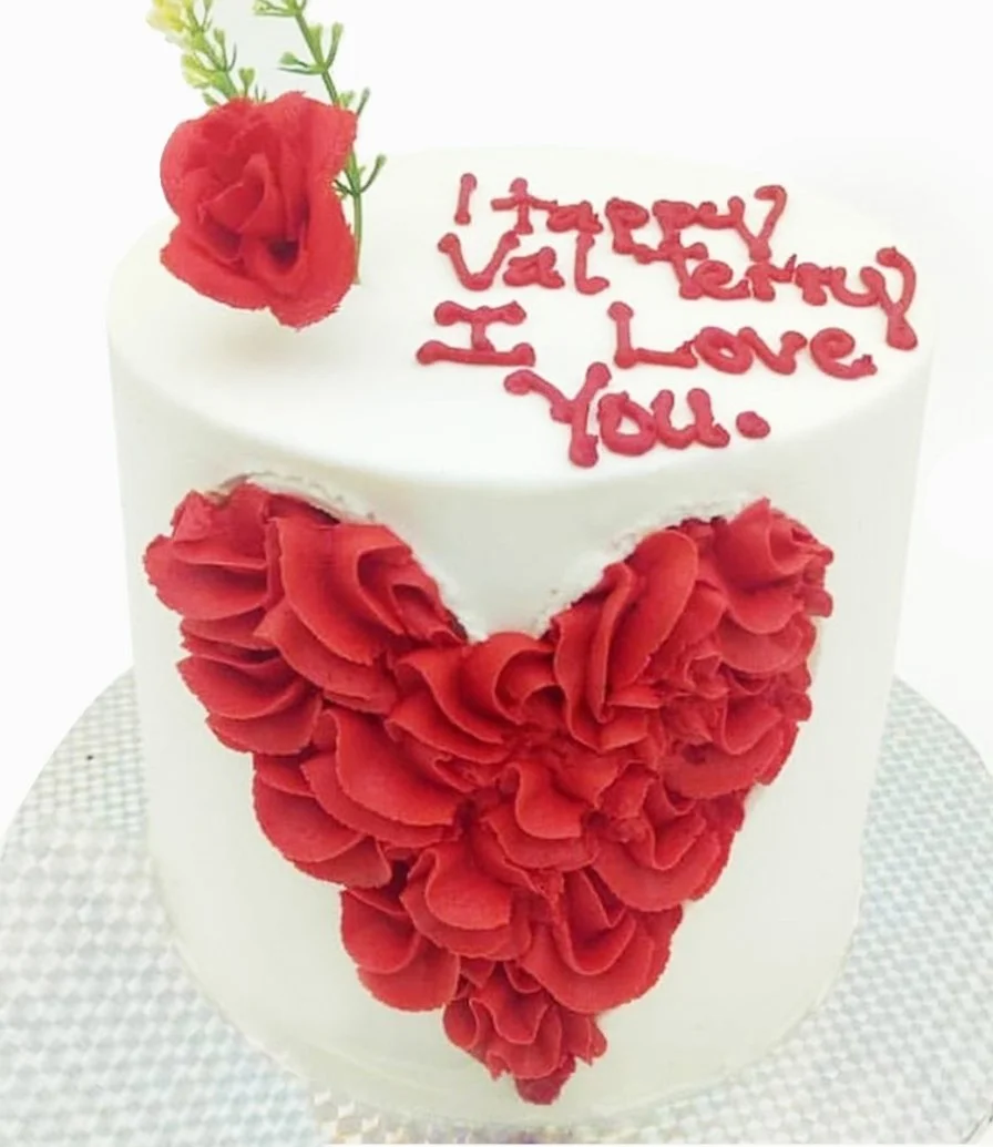 Valentine's Day Red Heart Cake by Cecil