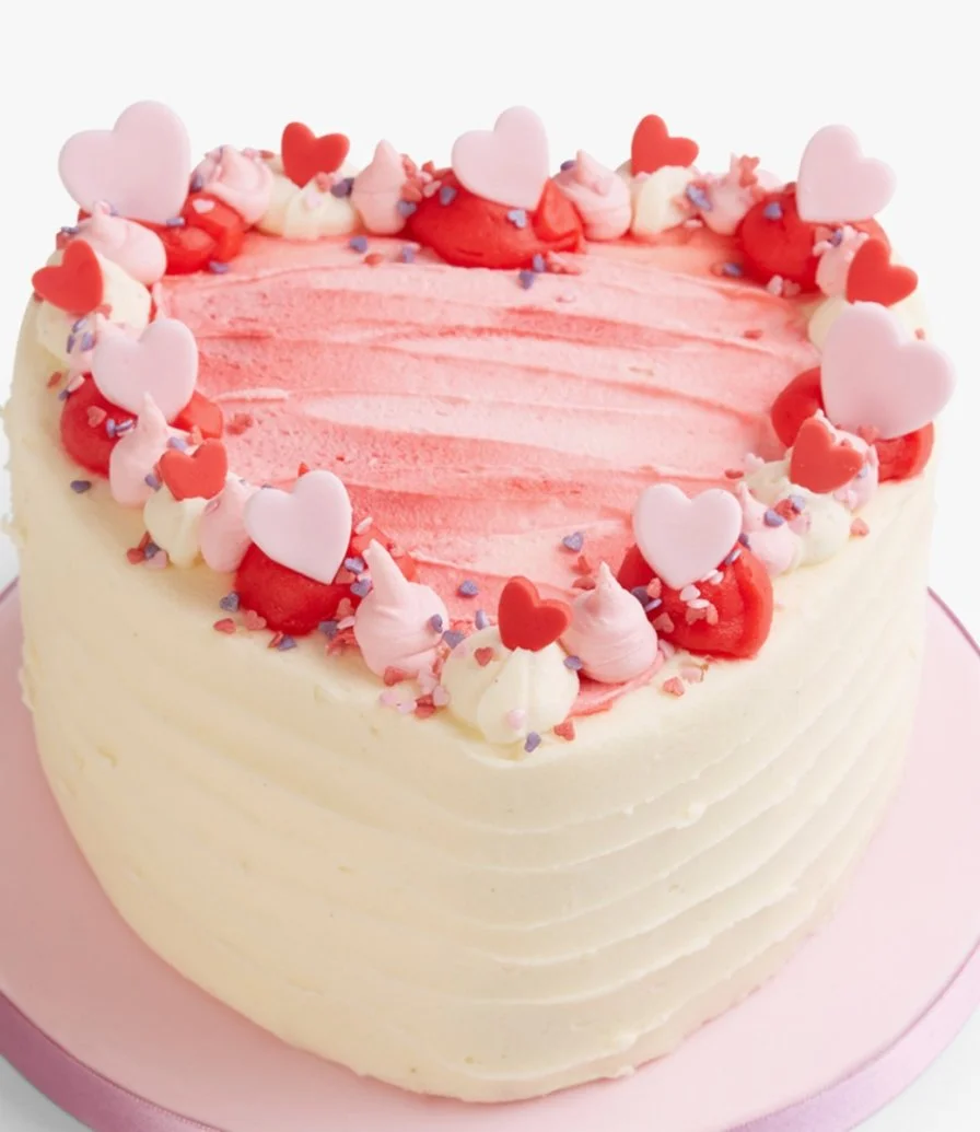 Valentine's Red Velvet Heart Cake by Hummingbird