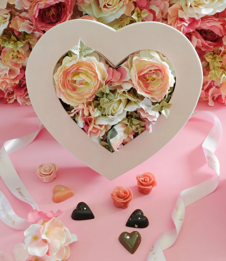 Valentine's Velvet Heart Chocolate Box by Forrey & Galland