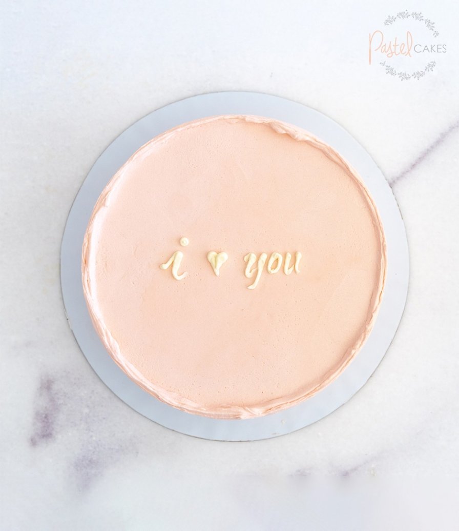 Valentine's "i <3 you" Cake By Pastel Cakes