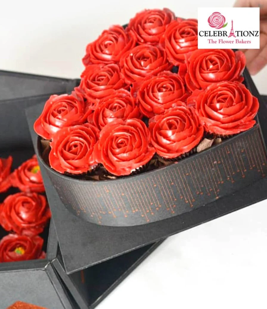 Valentine's  Heart Cupcake Box By Sweet Celebrationz