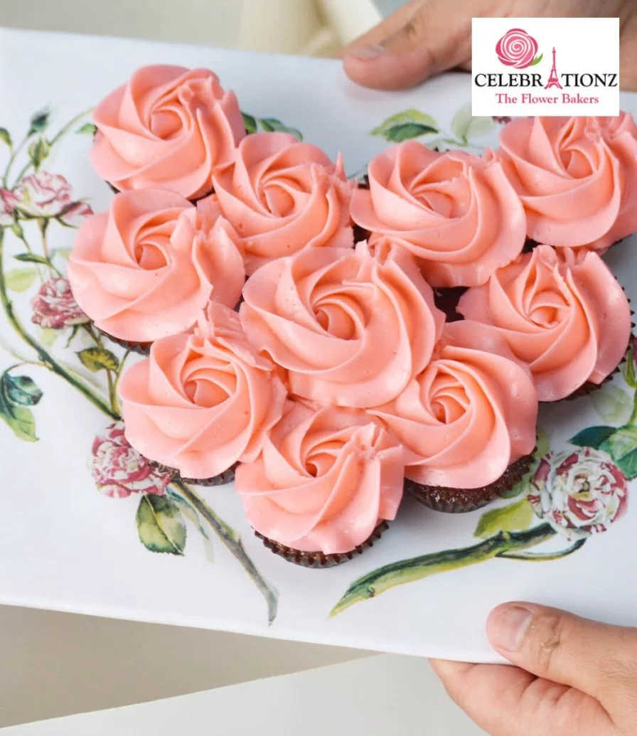 Valentine's Pink Heart Cupcake By Sweet Celebrationz