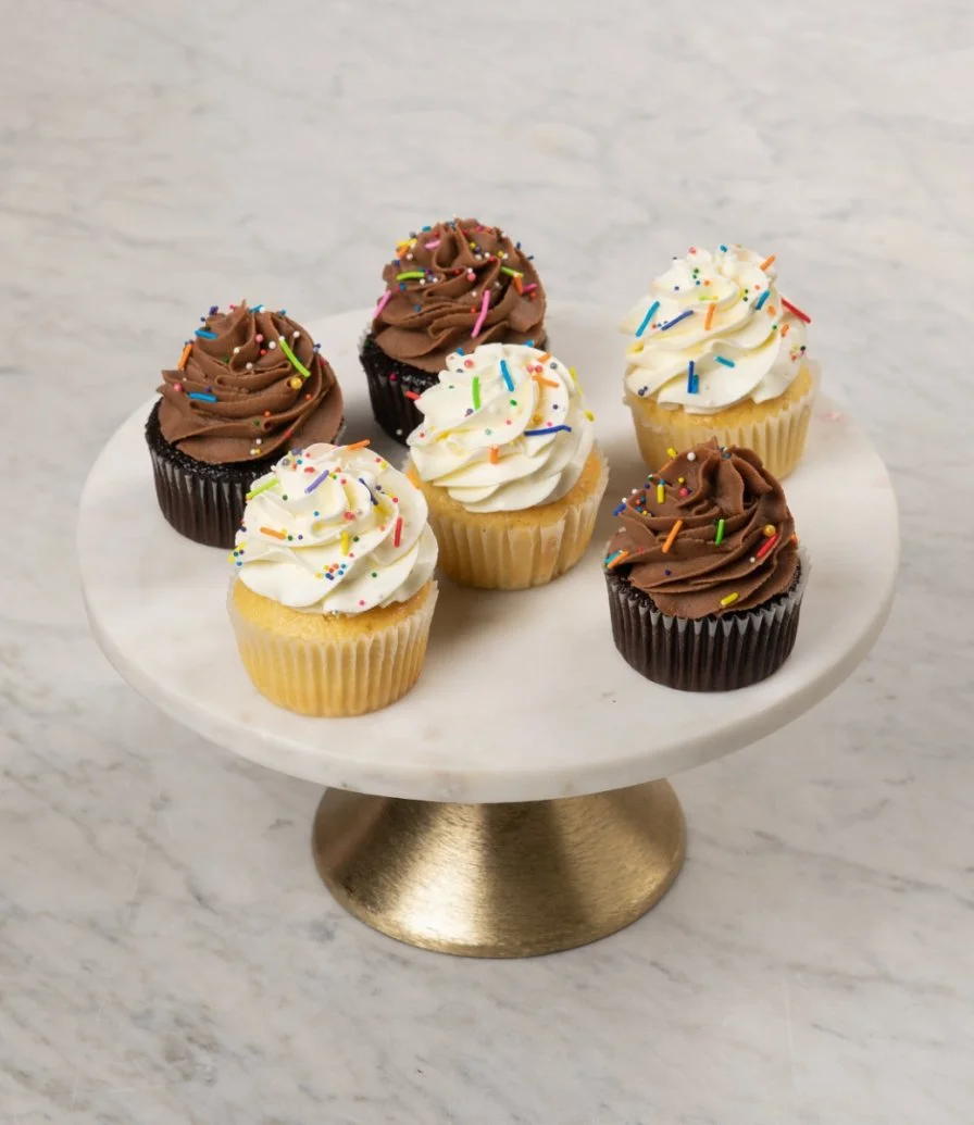 Vanilla & Chocolate Funfetti Cupcakes by Cake Social
