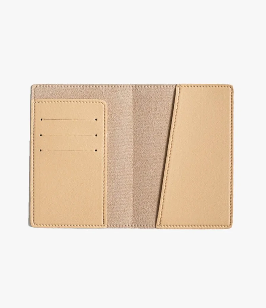 Vegan Leather Passport Cover - Cosmic Latte by Royal Page Co