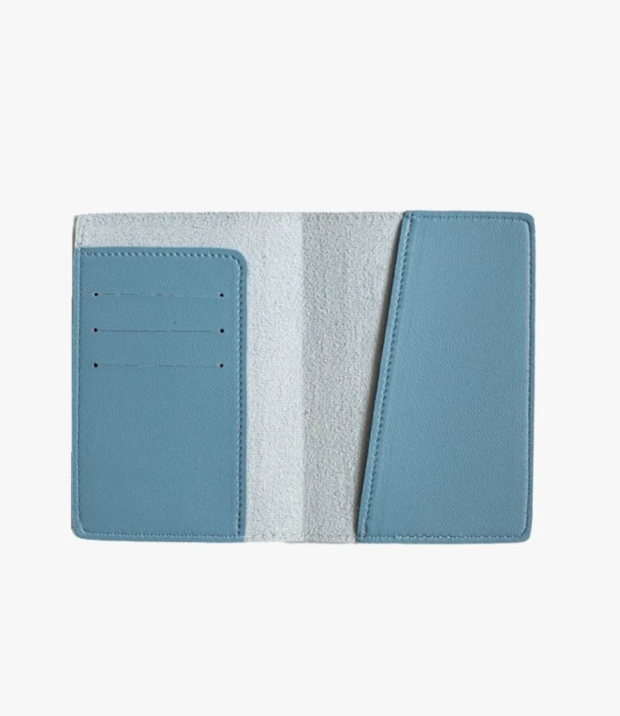 Vegan Leather Passport Cover - Dark Blue by Royal Page Co