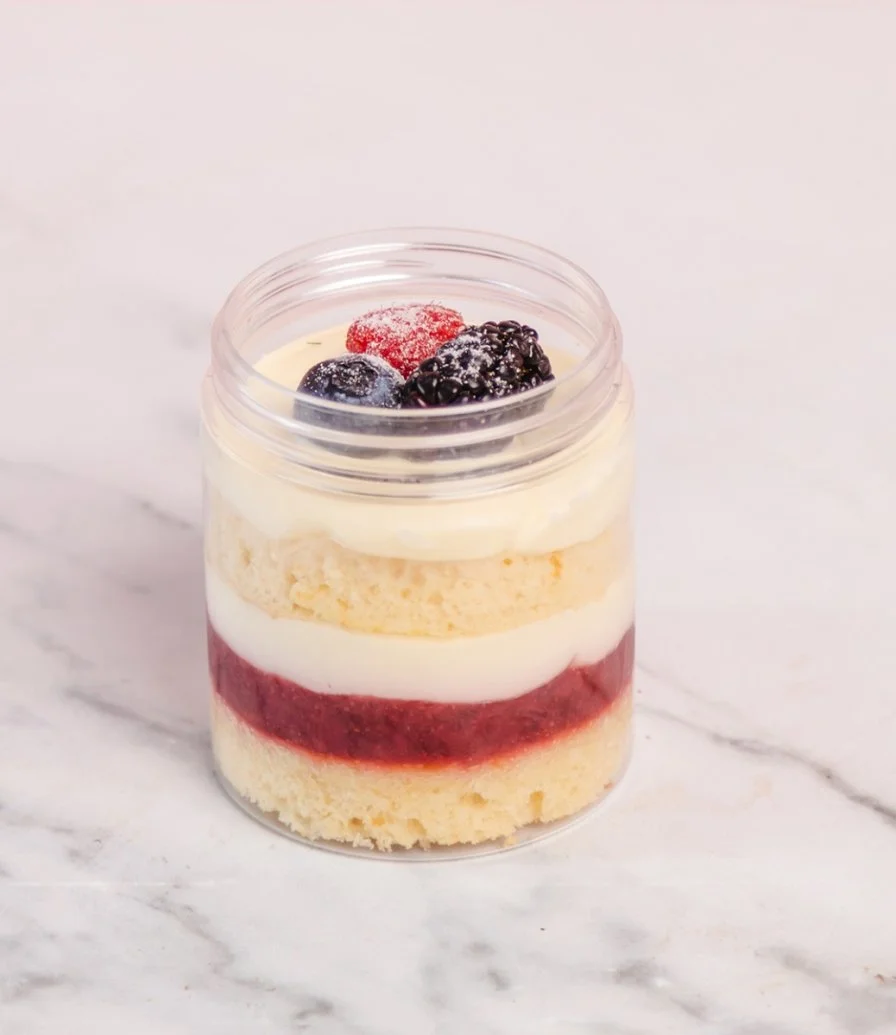 Set of 3 Vegan Strawberry Shortcake in a Jar by SugarMoo 