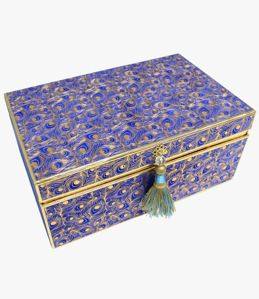 Velvet Purple Peacock Date Box