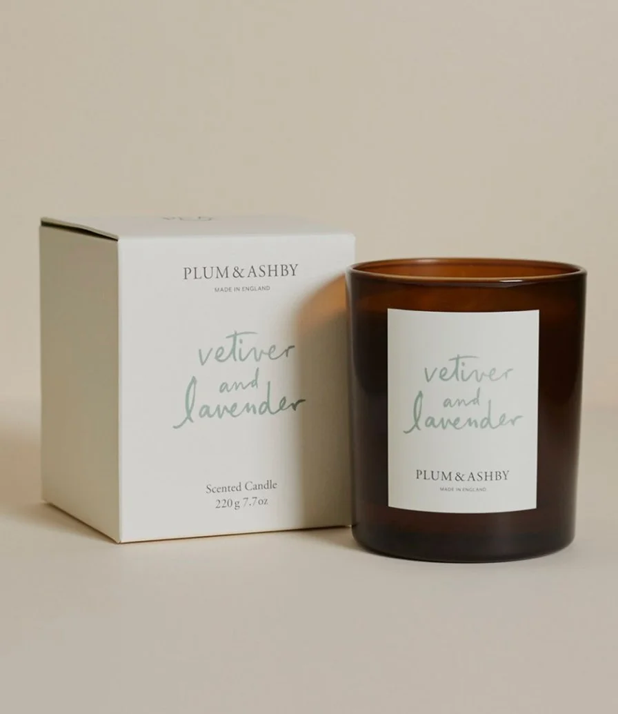 Vetiver & Lavender Candle by Plum & Ashby