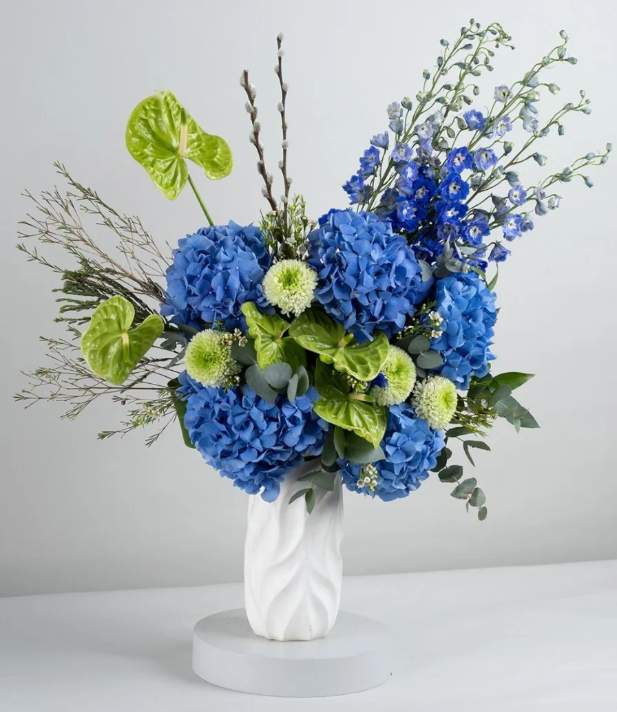 Vibrant Blue Mix Flower Arrangement