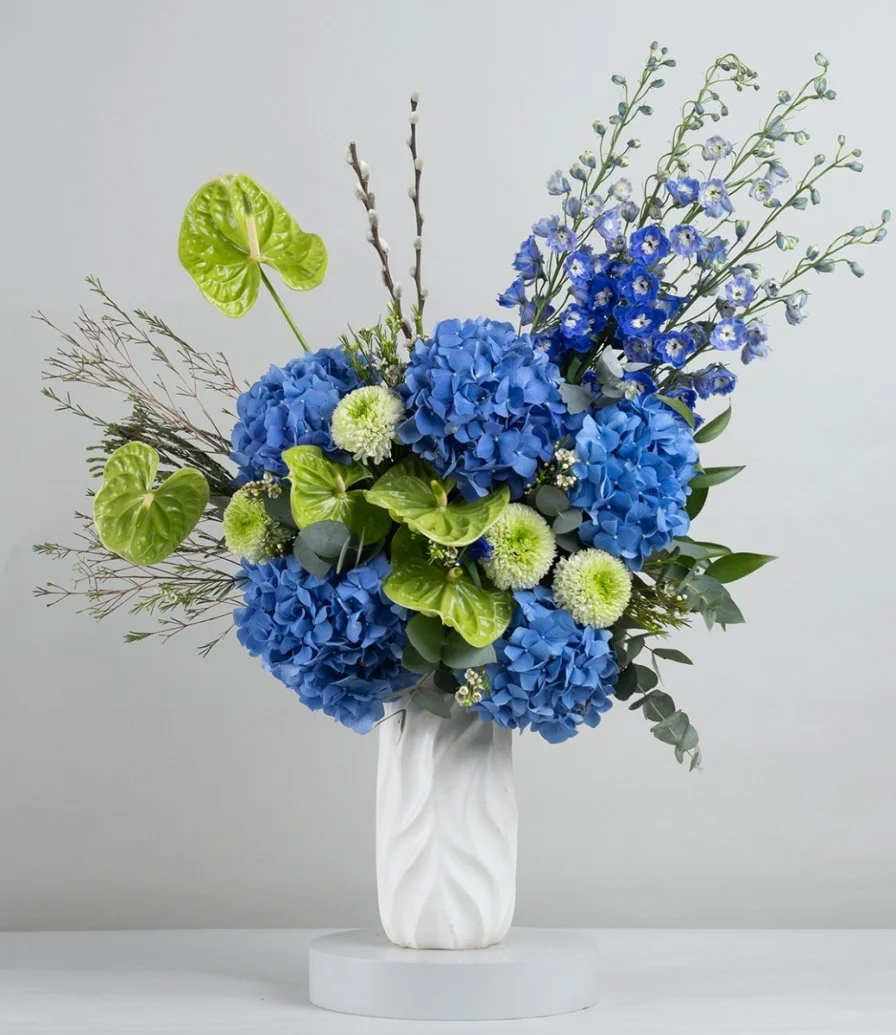 Vibrant Blue Mix Flower Arrangement