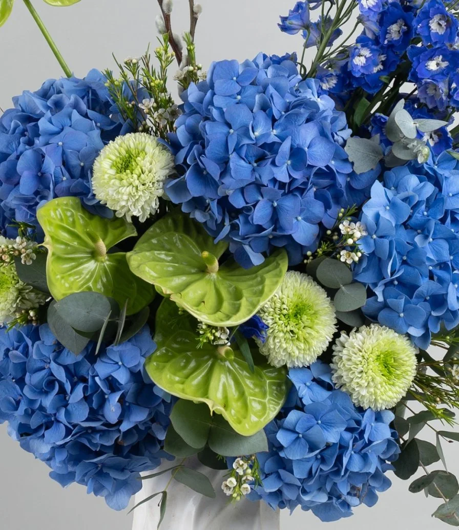 Vibrant Blue Mix Flower Arrangement