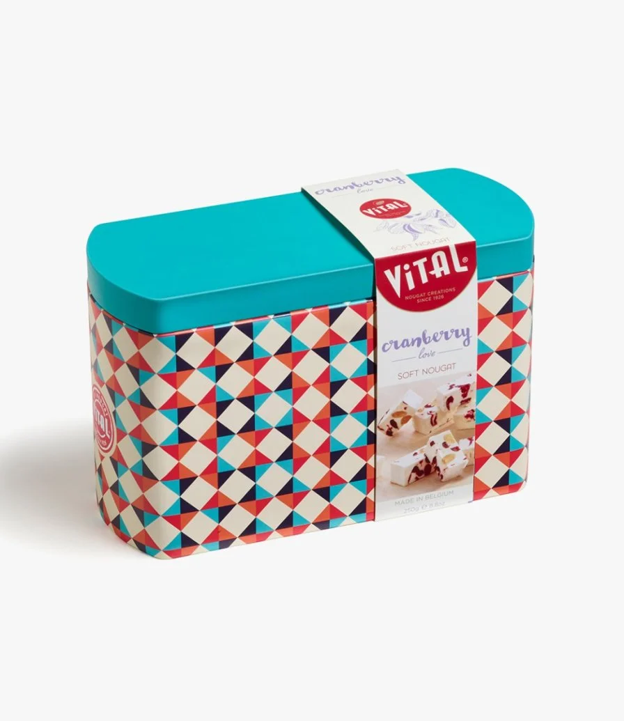 Vital Cranberry Love Soft Nougat Tin Box by Candylicious