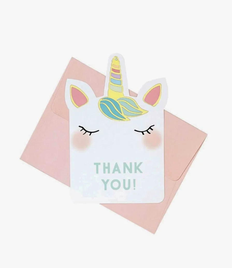 We Heart Unicorn 'Thank You' Cards 8pc Pack by Talking Tables