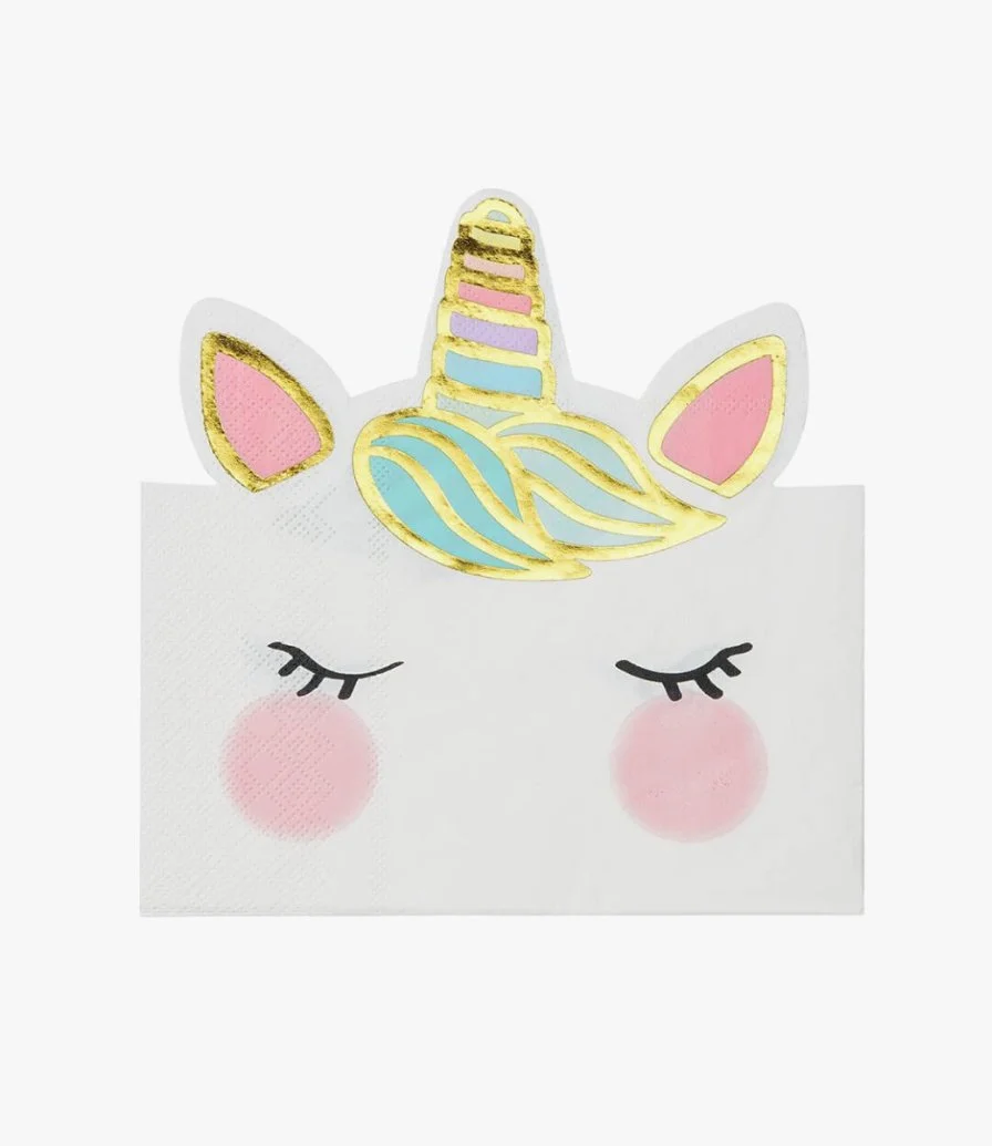 We Heart Unicorn Shaped Napkins 12pc Pack by Talking Tables