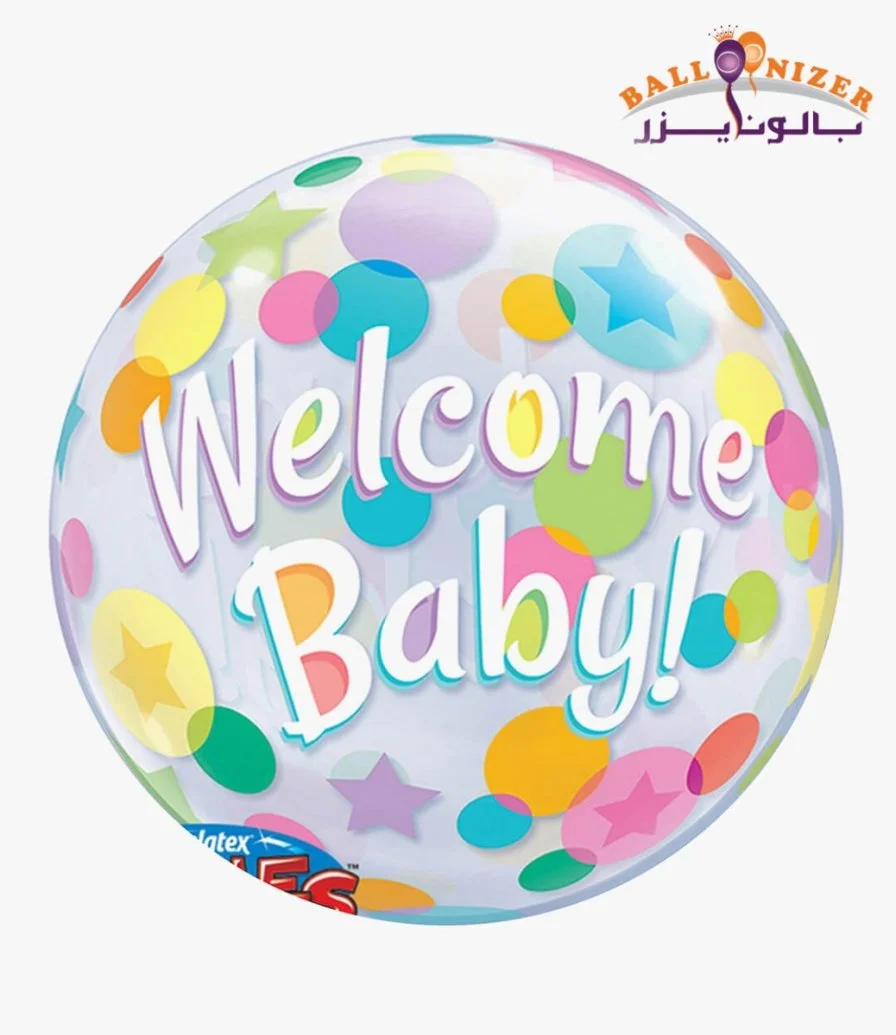 Welcome Baby Bubbles Balloon