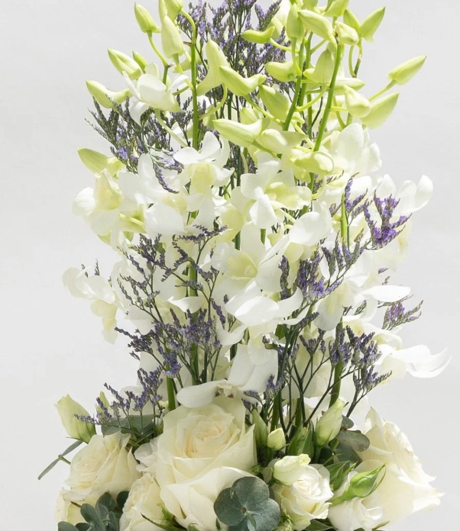 White Orchids Flower Arrangement