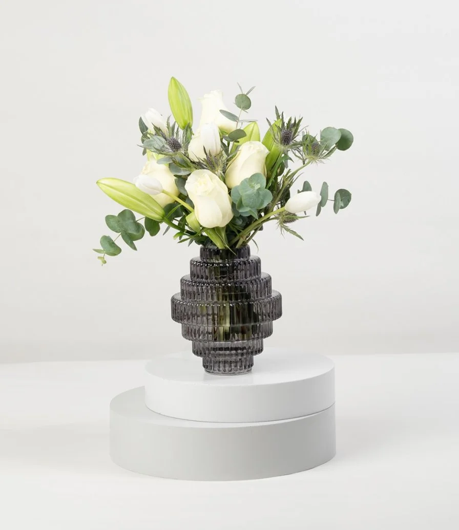 White Roses Flower Arrangement