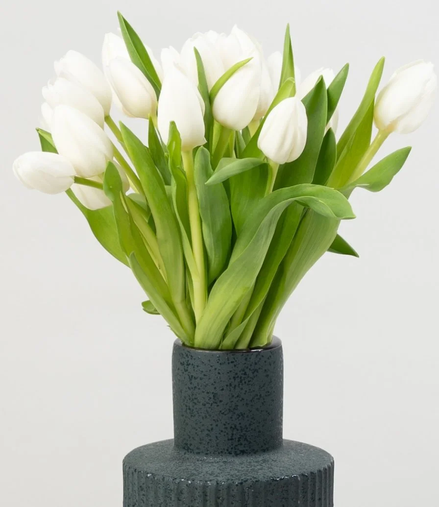 White Tulip Flower Arrangement