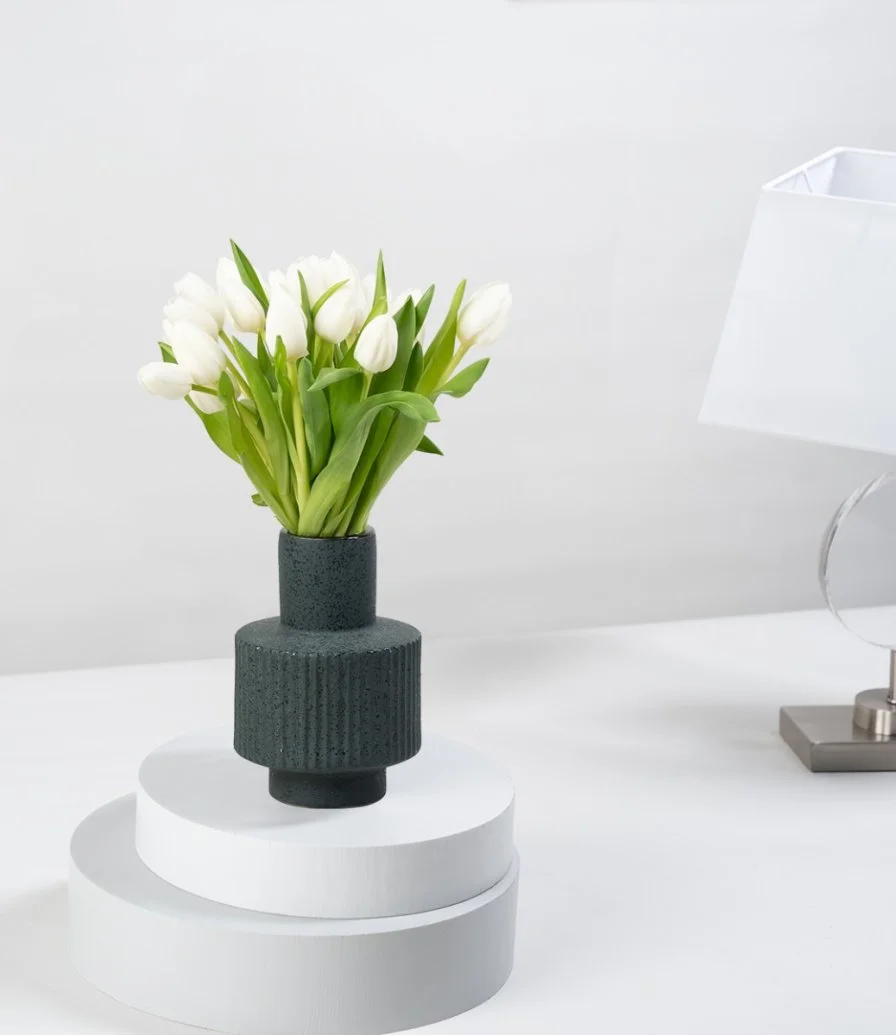 White Tulip Flower Arrangement