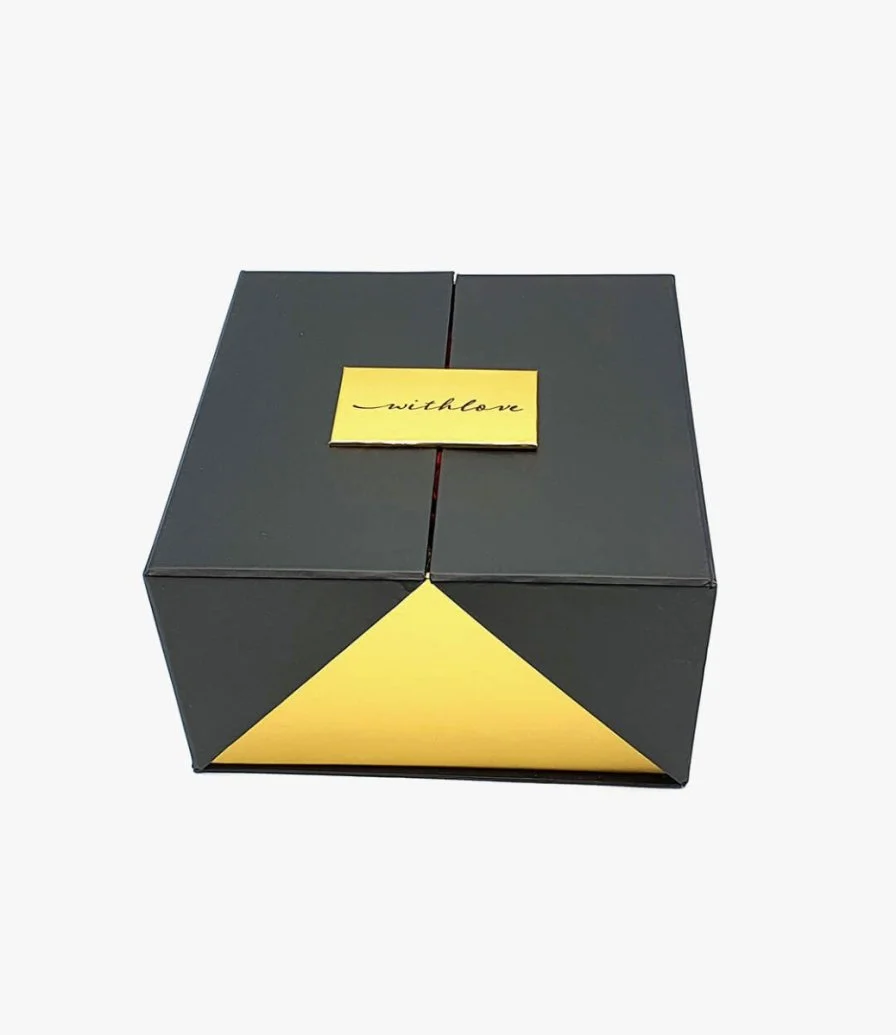 صندوق مع الحب - ورود وفيريرو - أسود