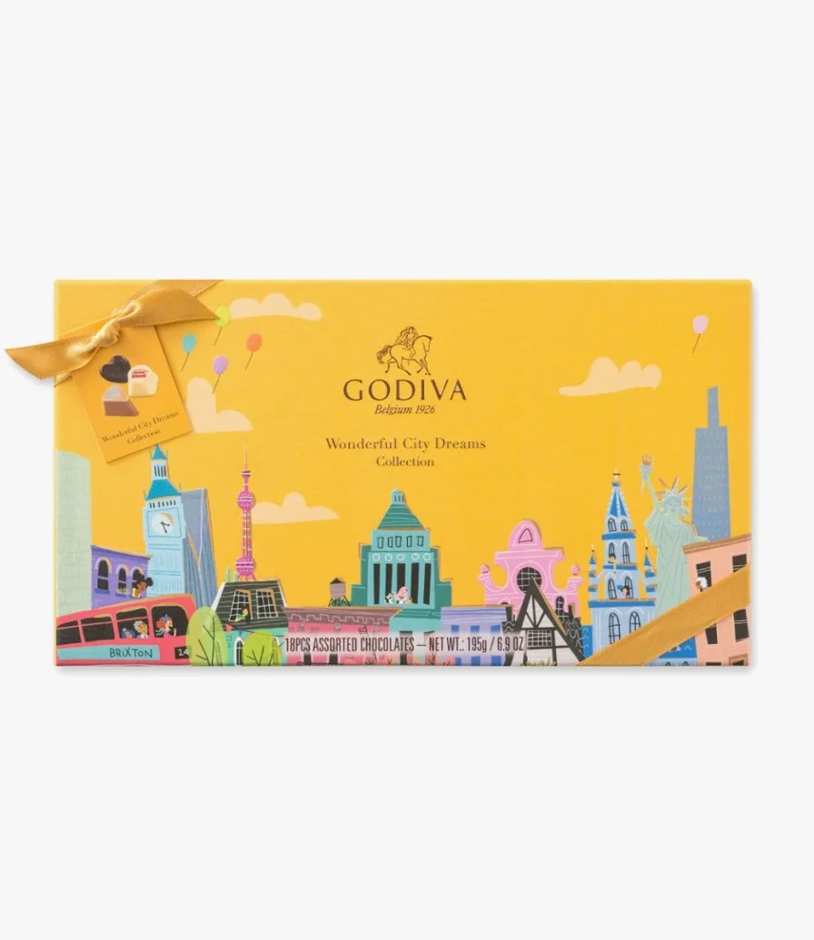 شوكولاتة أحلام المدينة الرائعة من جوديفا (18 قطعة) 