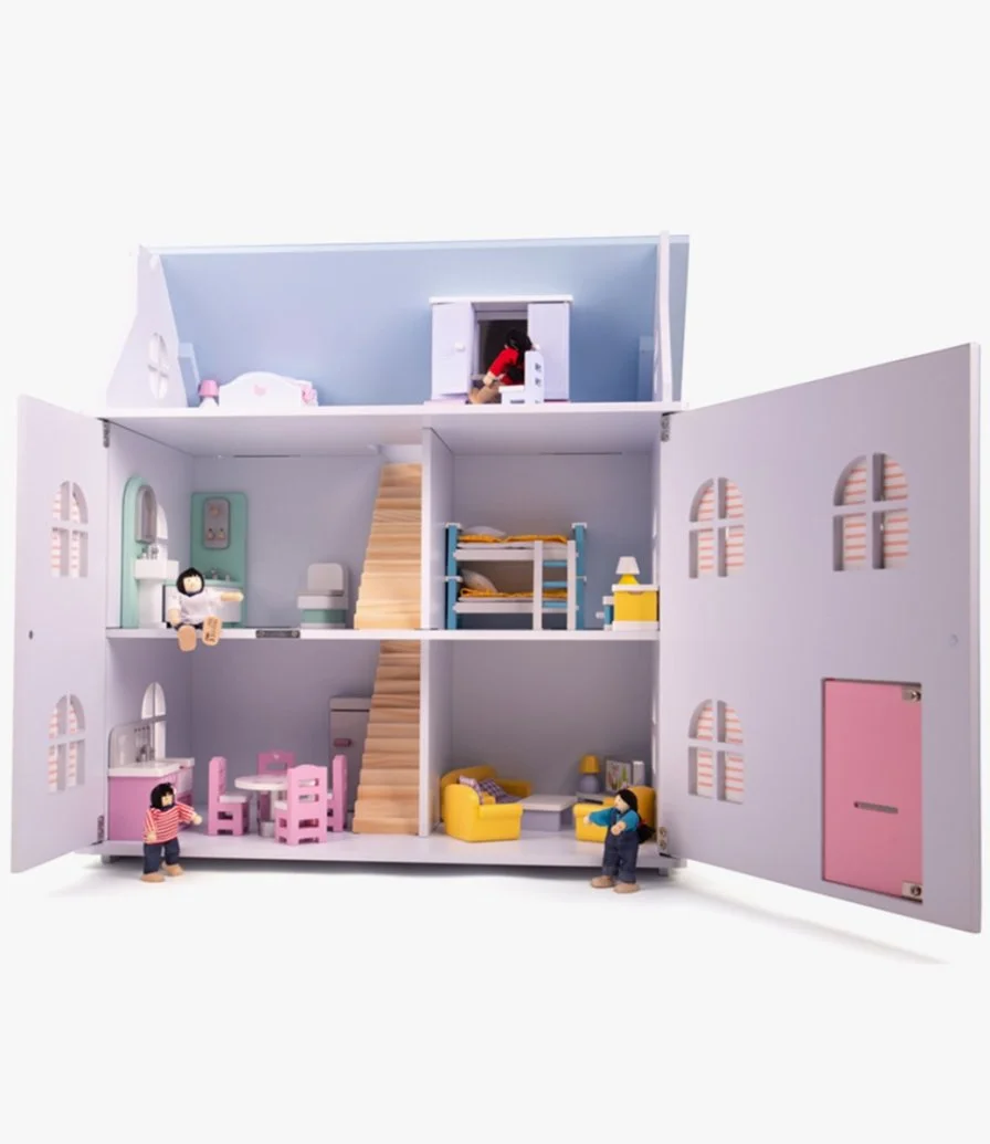 Wooden Doll House Furniture Set - Bedroom by Tidlo