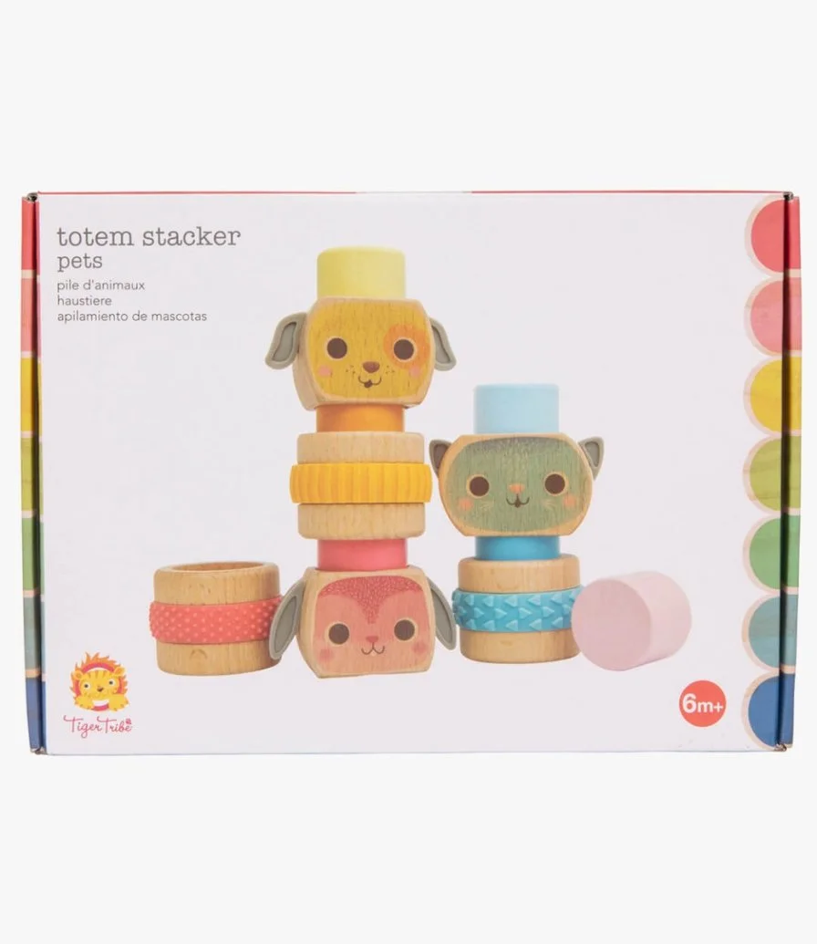 Wooden Totem Stacker - Pets