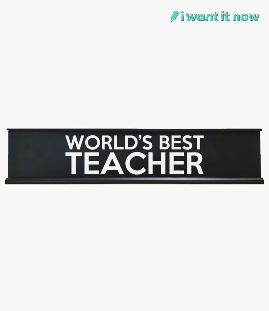 لافتة مكتب أفضل معلمين العالم من آي وانت إت ناو