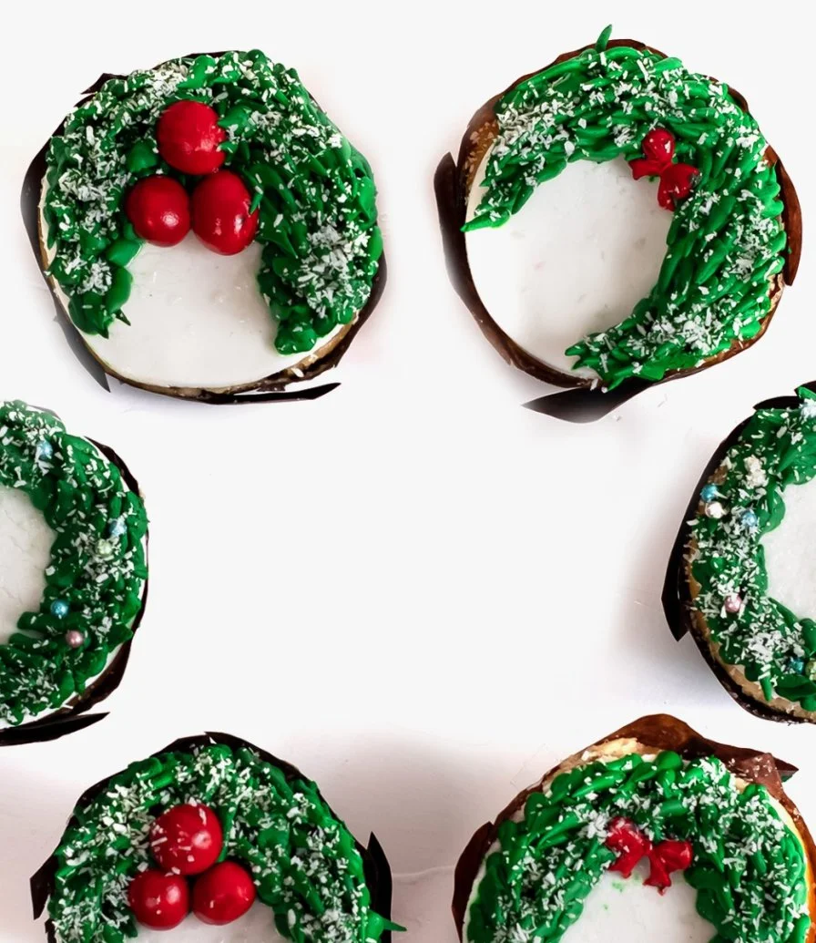 Wreath Cupcakes by NJD