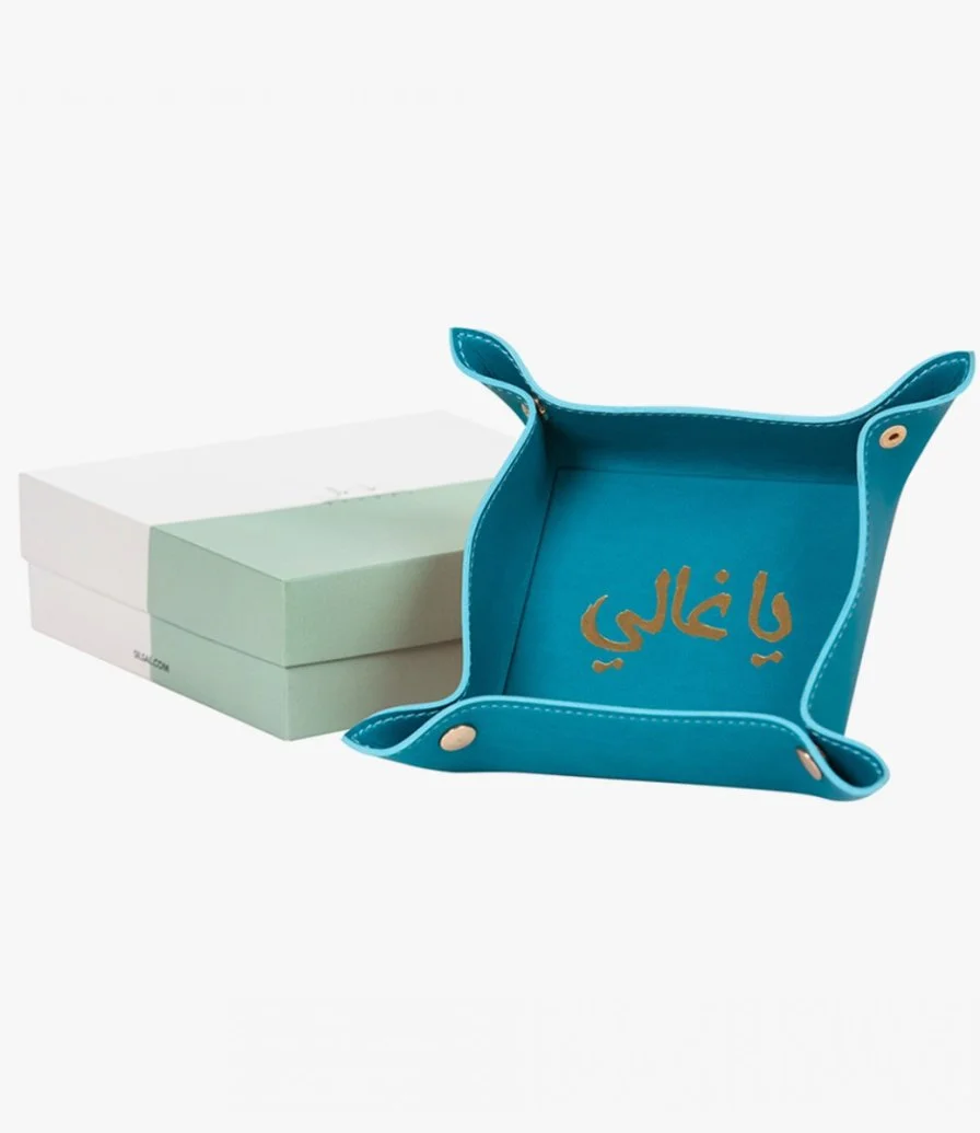 Ya Ghali Leather Catchall Tray with Gift Box By Silsal