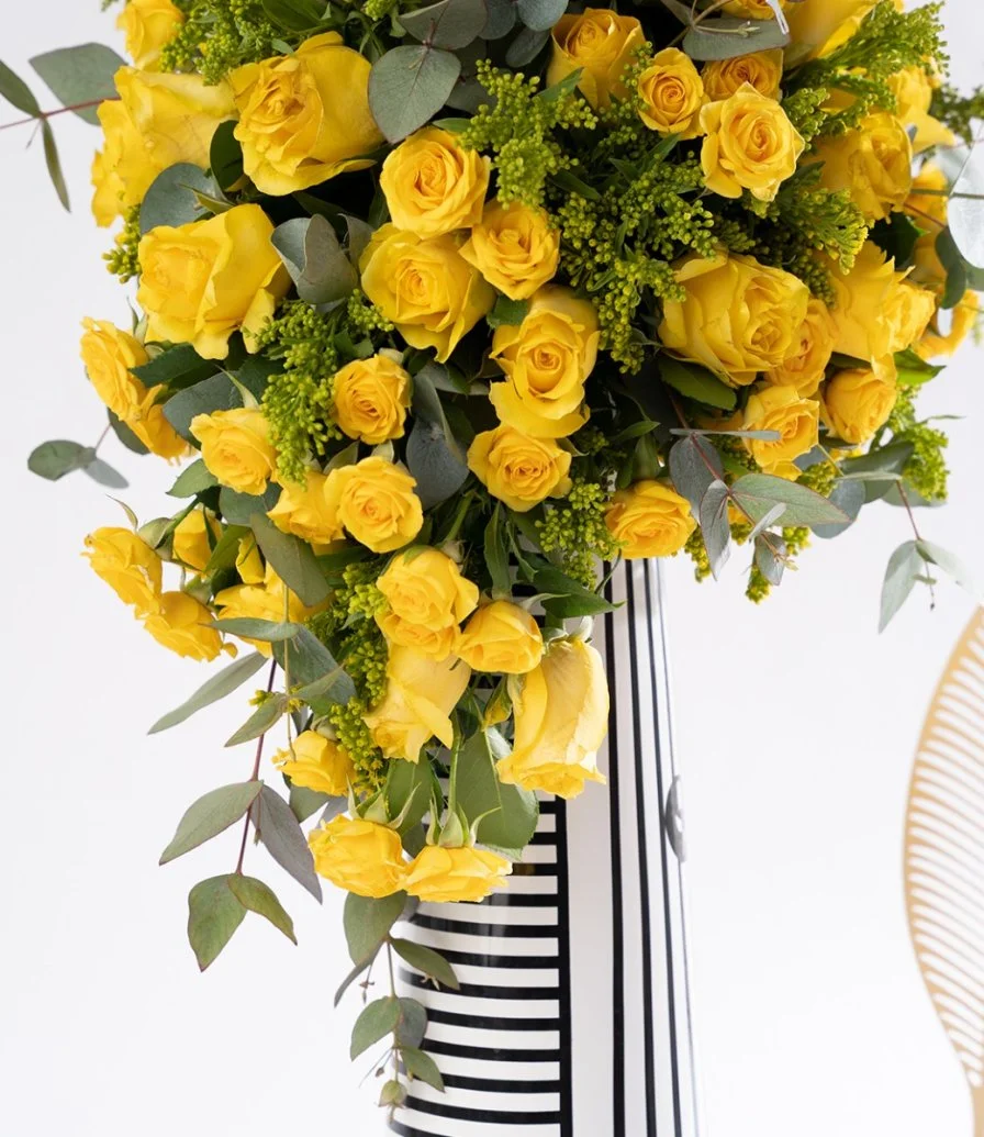 تنسيق الورود الصفراء من فوريفر روز