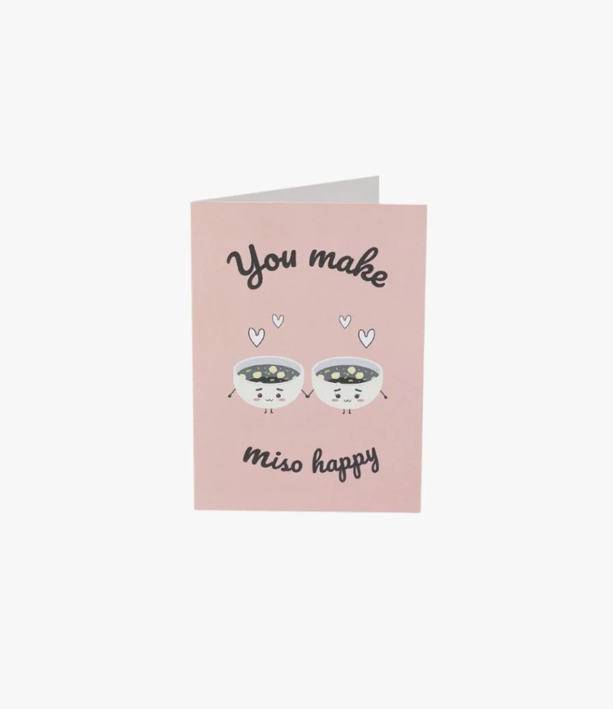 You Make Miso Happy Candle & Card Set