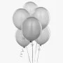 Silver Helium Latex Balloons (6) 