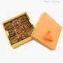 علبة شوكولاتة ثنائية (لون برتقالي) (18 قطعة) 