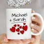 Customized Love Message Hearts Mug 