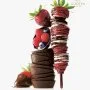 Strawberry & Banana Stick with Milk Chocolate Drizzle by Godiva 