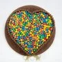 Heart Chocolate M&M's Cake 