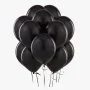 Black Helium Latex Balloons (12) 