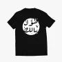 Men's Black Printed T-shirt with Writing طوّل بالك