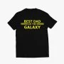 Men's Black Printed T-shirt with Writing Best Dad