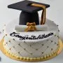Dotted Graduation Cake by Sugar Sprinkles