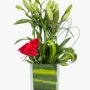 Red Rose and Lily Arrangement 