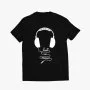Men's Black Printed T-shirt with Writing Lost in Music