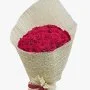 50 Red Local Roses in Jute Wrapping