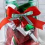 تشكيلة الكريسماس شوكولاتة ملفوفة - إناء زجاجي مع عصى الحلوى