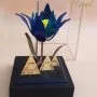 Silver & Gold Plated Pyramid Lotus Flower by Mecal