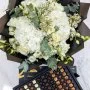 White Blossom Bouquet with  Petite Box By Anoosh