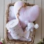 Baby Hearts Security Lovey and Pacifier Holder By Fofinha