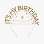 Birthday Headband Luxe Gold Glitter by Talking Tables