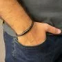 Black 6mm Leather Bracelet by ZUS 